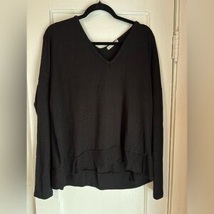rag & bone Black V-Neck Lightweight Knit Sweater Size L